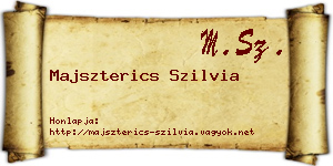 Majszterics Szilvia névjegykártya